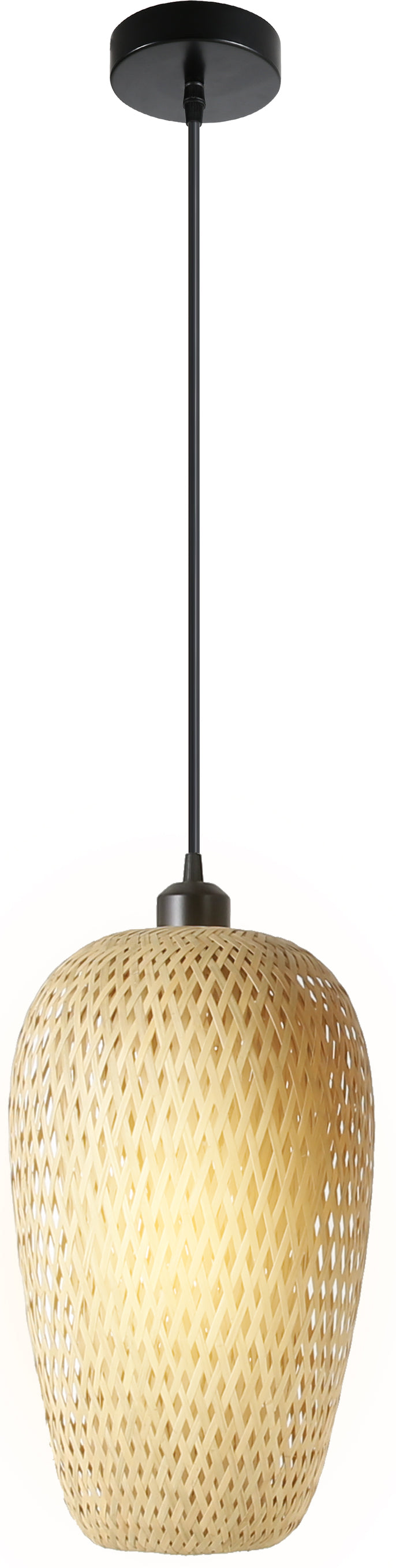 Lámpara Colgante Single de Fibras Naturales – DI-405-WD-Z