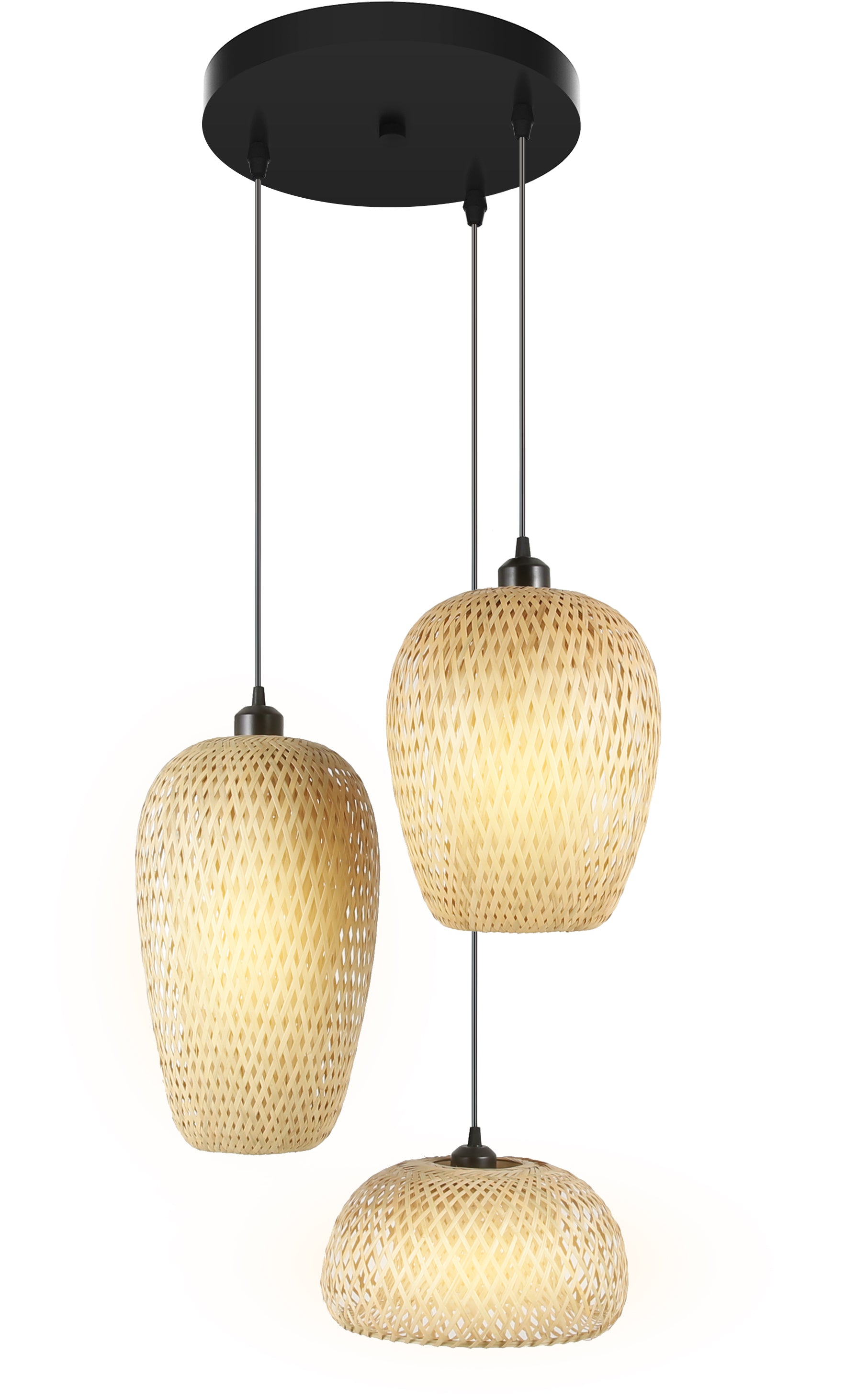 Lámpara Colgante de Fibras Naturales – DI-406-WD-Z