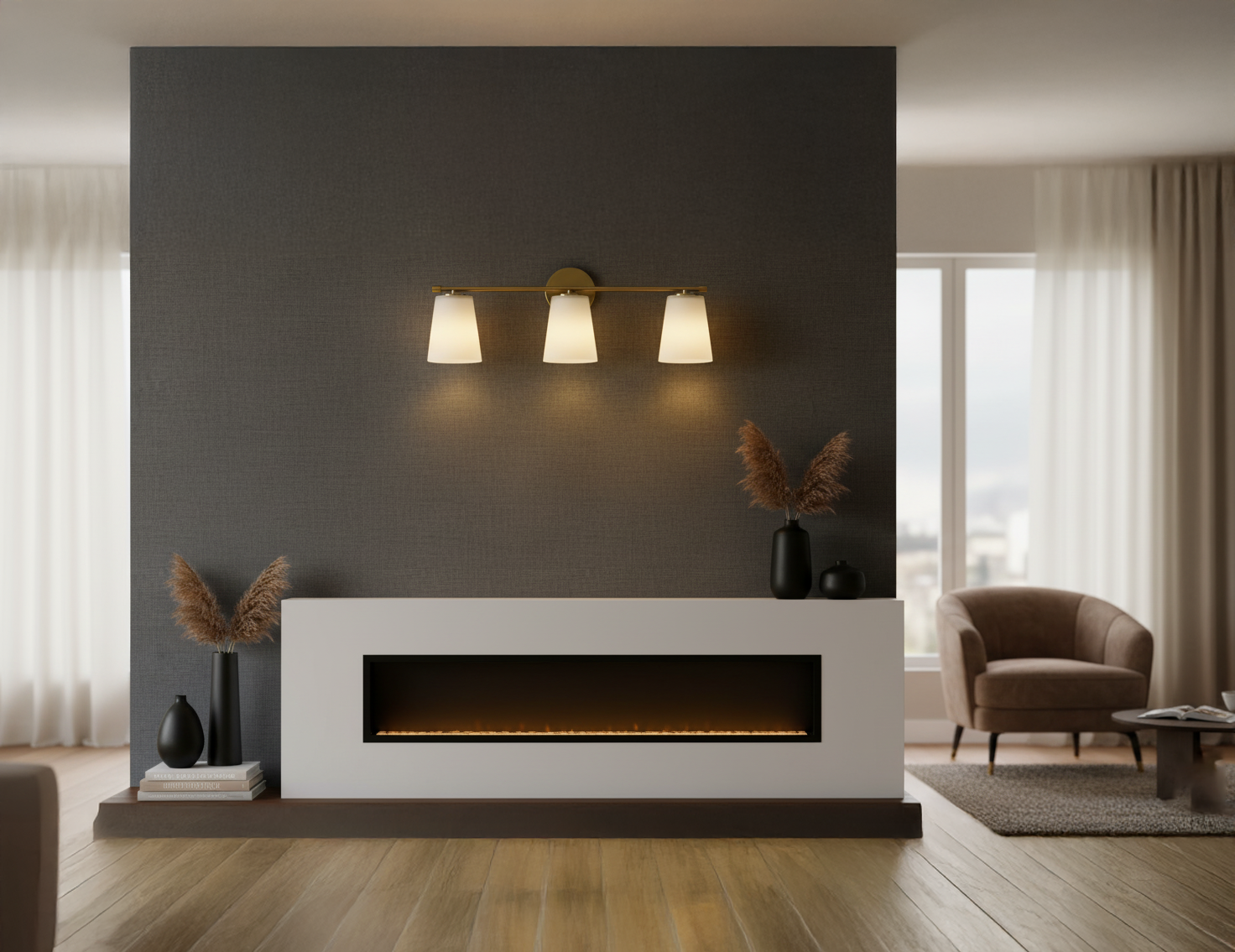 Barra de Baño Dorada de 3 Luces – DI-567-GD-Z