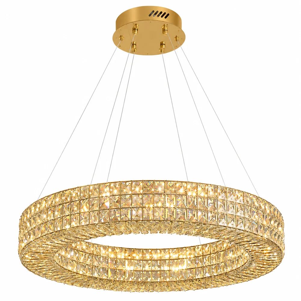 Candelabro de Cristal Anillo Doble Capa