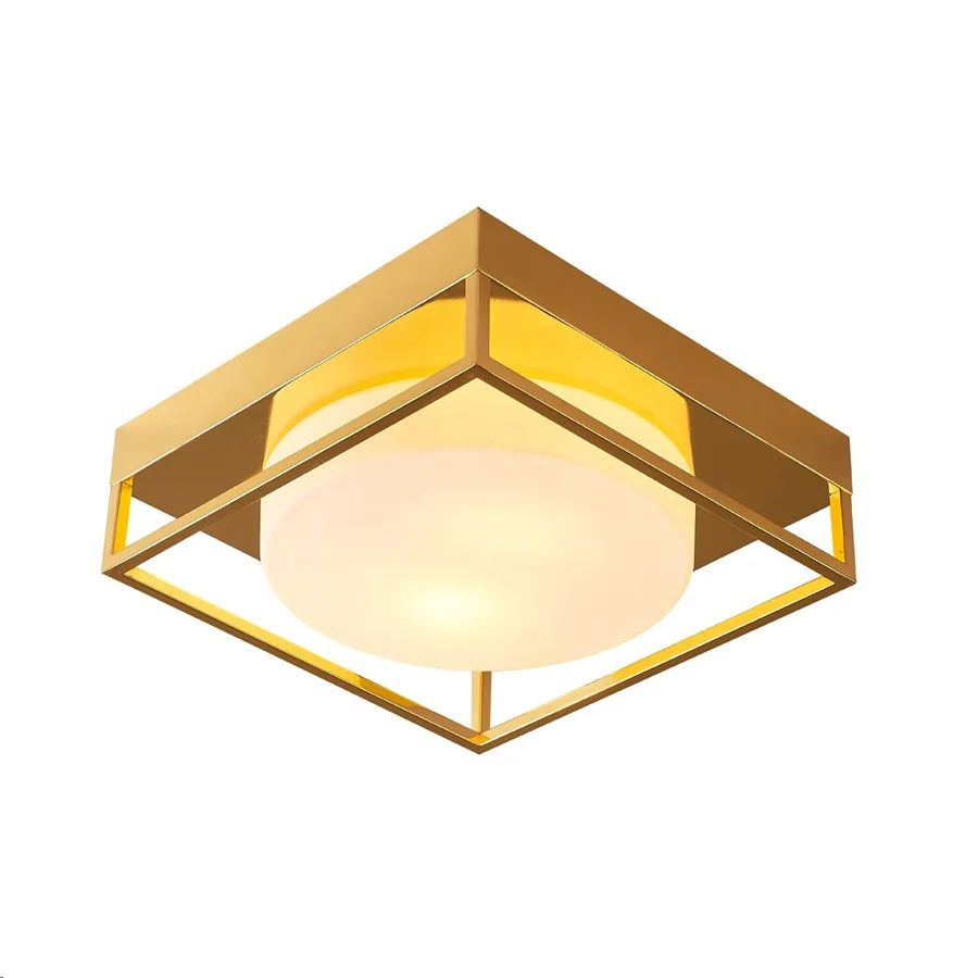 Plafón Cuadrado Dorado